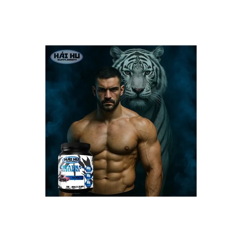 Creatina Glutamina Hái Hu 1kg 50 Servicios Varios Sabores