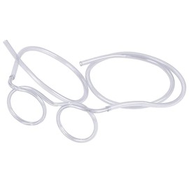 QNCIGER Straw Glasses - Funny Adults Crazy Eyeglass Straw for Birthday Parties, DIY Fun Activities, Kids Party Supplies, Game Ideas (1 Pcs, Crystal)