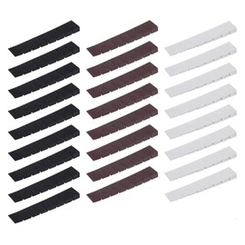 Xianjuun Pack of 24 Plastic Wedges, Furniture Wedges, Door Stoppers, Universal Plastic Wedges, Furniture Wedges, Black, Plastic Balance Wedges, Wheel Chocks, for Chairs, Furniture, Floor Protection