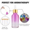 PrettyCare Glass Eye Dropper Bottles 24 Pack, 1oz (30ml) Rainbow