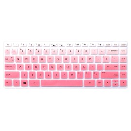 Silicone Keyboard Skin for HP Pavilion x360 (Ombre Pink) - Compatible with 14M-BA, 14M-CD, 14-CF Series & More (Square Angle Keys)