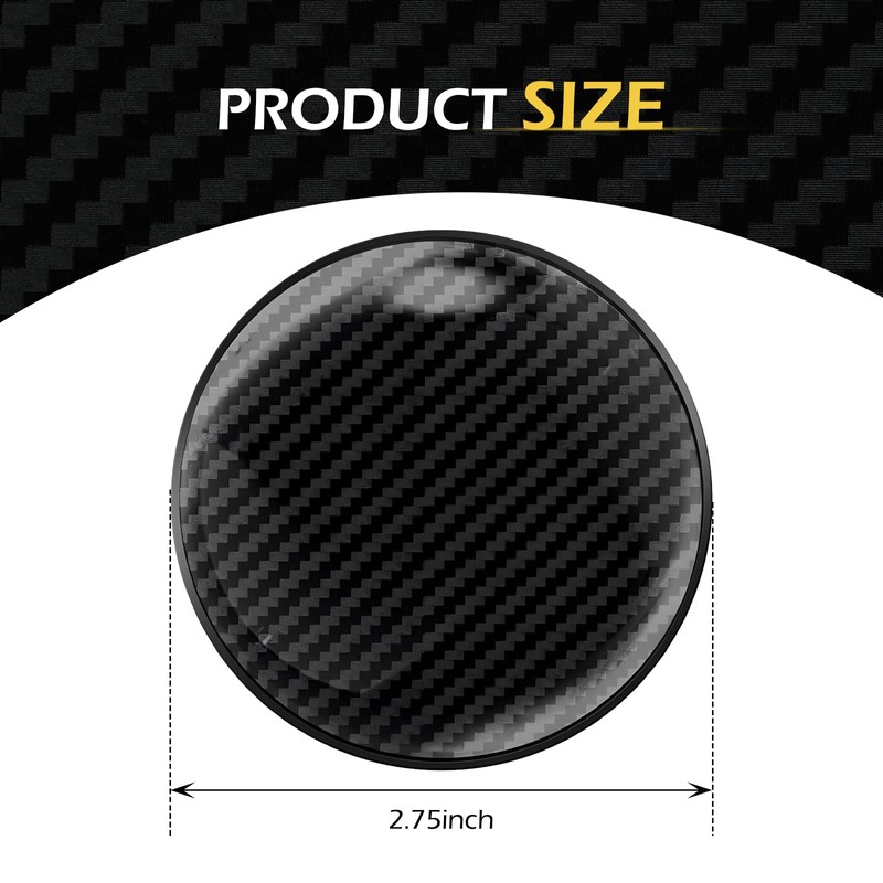 Zikefest 2PCS Car Cup Holder Coasters, 2.75 Inch Carbon Fiber