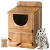 Yaoyiizy Owl House, Barn Owl Nesting Box with Bird Stand