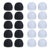 Medium Earbud Tips Silicone Rubber Replacements - 10 Black, 10