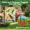 Garden Flag Stand Holder Pole,Premium Powder-Coated Weather-Proof Metal Paint Yard