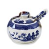 Darthome Sugar Pot with Lid Blue Willow Ceramic English Tableware