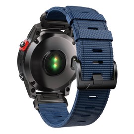 22mm Nylon Quick-fit Watch Bands for Garmin Fenix 8 47mm, Compatible with Fenix E/fenix 7/fenix 6/fenix 5/Epix Pro 47mm Quick-dry Watchbands (blue)