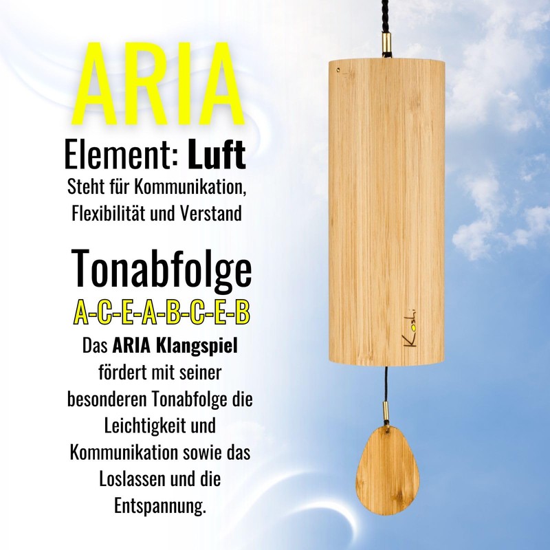 Koshi Wind Chime Made of Bamboo Veneer Aria | Air