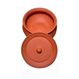 Clay Dahi Handi Curd Pot Dahi Handi/Dal Handi/Mitti Curd Bowl Biryani Handi With Lid Brown/2000ml