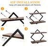 Geometric Floating Shelves Set of 2 Wood Wall Mounted Display