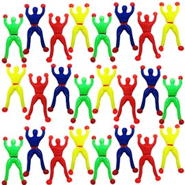 ArtCreativity Sticky Wall Climbers, 24PCS Climber Man Figure Toy Set, Stretchy Squishy Stress Relief Toys for Kids, Pinata Stuffers, Birthday Goodie Bag Stuffer Party Favors, Classroom Prize Gifts