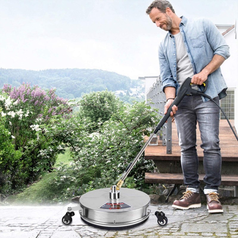 Biswing 15" Pressure Washer Stainless Steel Surface Cleaner with 3