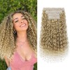 Clip in Hair Extensions, FLUFYMOOZ 4PC 100％ Pure Protein Silk