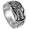 Sterling Silver Women's Men's Dragon Ring Wholesale 925 Band 12mm