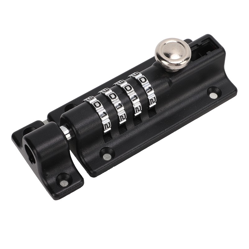 Combination Latch Lock 4 Digit Black Anti Theft Waterproof for