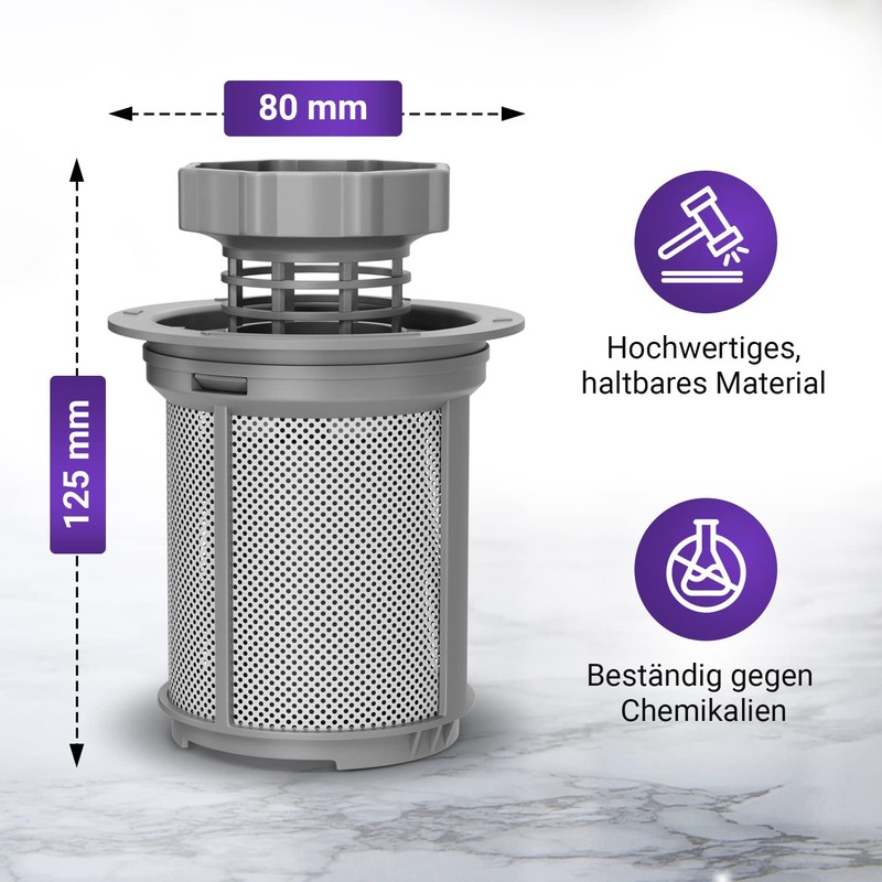 Vioks.pro Dishwasher Strainer Set of 3 Replacement for Bosch 10002494