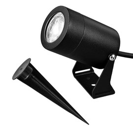 JNR Gartenbeleuchtung 3-in-1 Set LED,3.5W 3000K Warmweiß IP65 Wasserdicht Gartenstrahler mit erdspieß für Außen Garten, Rasen, Weg,Teich, Yard,Baum (1-schwarz)