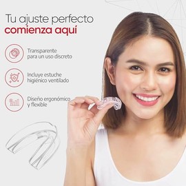 Guarda dental - 8 pcs de protector bucal para dormir, ideal para bruxismo y relajación mandibular, guarda bruxismo dental - paquete con 8 bucales y caja de almacenamiento.