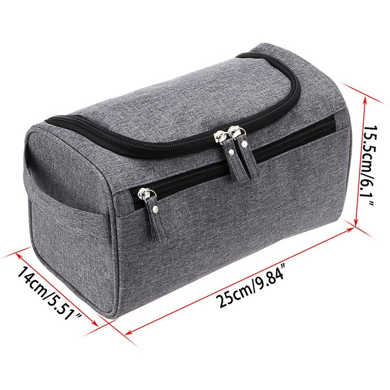 IGNPION Men's Hanging Travel Toiletry Wash Bag (Grey)