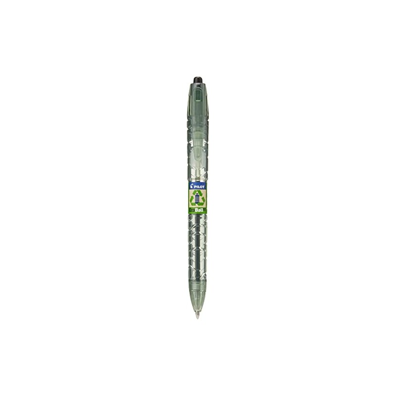 Pilot Ecoball Recycled Ballpoint Medium, Black, Pack of 10