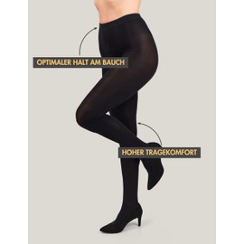Basic Treasure Pack of 3 Tights for Women 40 Denier Fine Tights Microfibre Black Tights Women, black