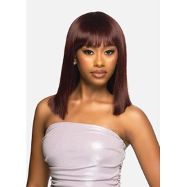 Amore Mio Hair Collection's AW-SYLVIA, Bob Style EVERYDAY WIG with Bang, Color P2216