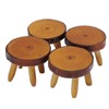 Dollhouse Wood Round Dining Table Chair Mini Miniature Dollhouse Furniture