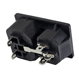 IEC Connector C13 + C14 Socket, Snap-In, 3-Pin 220-250V/10A Audio IEC Socket Installation Coupling Plug Socket, Inlet Module