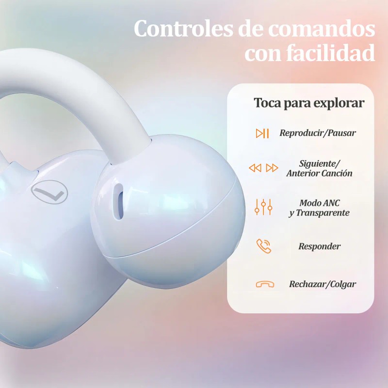 Audfonos Bluetooth Clip-on Occiam H33 Cloro Blanco - Diseo Perla,