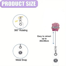 Summer Flower Badge Reel Starfish Cute Badge Holder Retractable Clip Pink Nurse Doctor Badge Clip with Alligator Clip Nursing Name Tag Medical Worker Decor