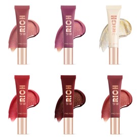 PHOFAY Shimmery Lip Gloss - Moisturizing, Vegan & Cruelty-Free, Smooth Application for Beginners, Long-Lasting Hydration & Silky Color (6COLORS)