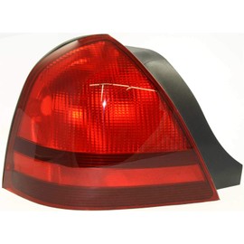 Evan-Fischer Tail Light Lens and Housing Compatible with 2003-2011 Mercury Grand Marquis Driver Side