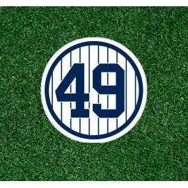 After Dark Crafting Yankees Ron Guidry #49 100% waterproof vinyl sticker decal - several sizes - 2.5 inches