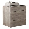 Realspace® Peakwood 30-1/2"W x 21-4/5"D Lateral 2-Drawer File Cabinet, Smoky