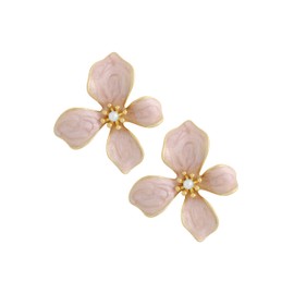 OJERRY Statement Pink Pastel Flower Stud Earrings for Women, Floral Earrings Jewelry Accessories Romantic Cool Gifts for Her Women in Their 20s 30s