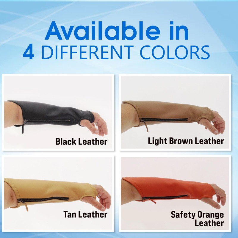 Arm Chaps Extended Elbow Leather Arm Guard - Arm Sleeve