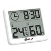 SYLQA Room Thermometer with Clock - Smart Mini Thermometer &