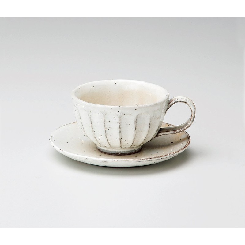 Soho Kiln Coffee Cup, Konobiki, Iron Color, Cup and Saucer,