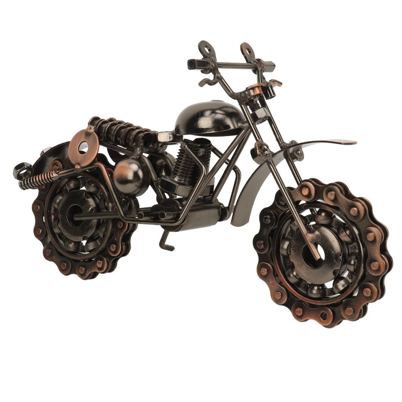 Motorcycle Toy Model Metallic Antique Texture Sturdy Smoothing Durable Metal