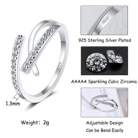 Sterling Silver Rings for Women Rings for Girls Womens Rings for Teen Girls Thumb Rings for Women Adjustable Rings for Women 925 Silver Rings Women Sterling Silver Ring Infinity Rings