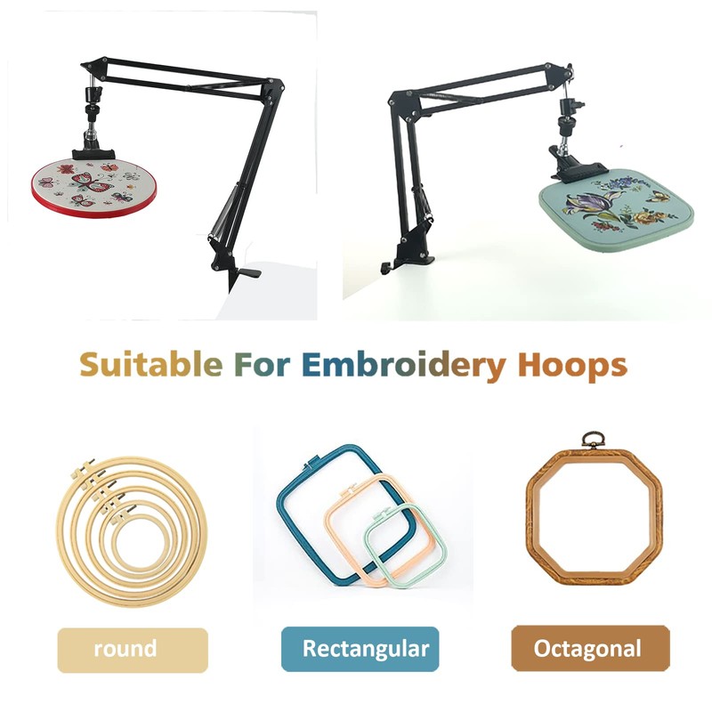 Hand Embroidery Hoop Holder Adjust Embroidery Hoop Stand Metal Embroidery