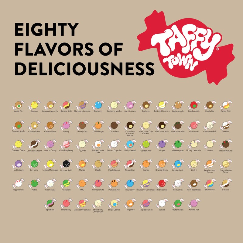 Taffy Town Saltwater Taffy, Honey, 2.5Lb