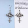 Iaceble Boho Gothic Cross Dangle Hook Earrings Cz Cross Drop