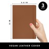 PAPERAGE Lined Journal Notebook, 3 Pack, (Cognac, Dark Green, Navy),