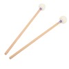 2Pcs Drum Mallet Felt Head Wooden Handle Non Slip Instrument
