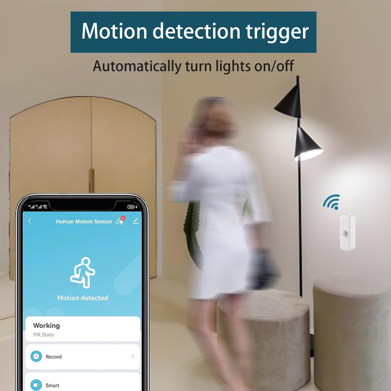PHOVOLT WiFi Motion Sensor with Lanyard, Smart Motion Sensor for