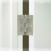 3-1/2 in. Square Corner Hinge in Satin Nickel – Heavy