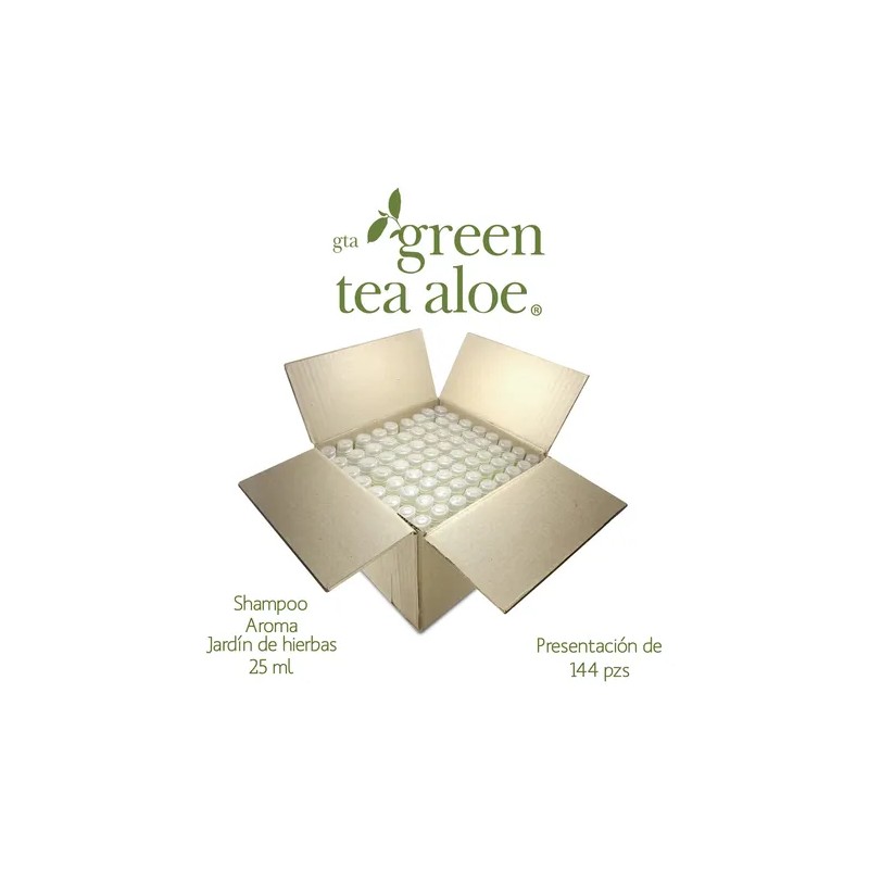 Shampoo 25 Ml Green Tea Aloe, Amenidades Hoteleras, 144 Pz