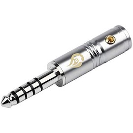 [WYVERN AUDIO] 0.17 inch (4.4 mm) 5 Poles Self Operating Stereo Plug Audio Plug Balance Headphone Terminal DIY (Rhodium Plated Type)