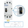 Baomain 220V AC 2-Pole Modular Contactor, 63A 1NO1NC Normally Open